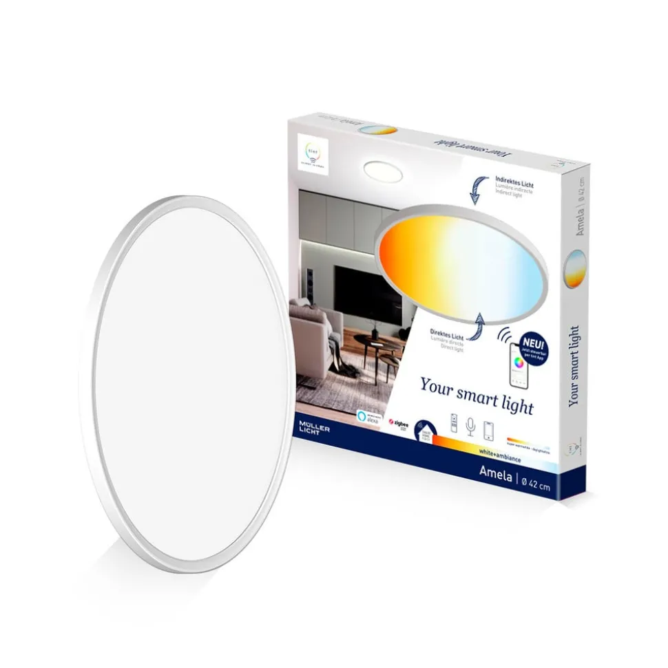 Müller Licht tint Smart LED-loftlampe Amela, Ø 42 cm