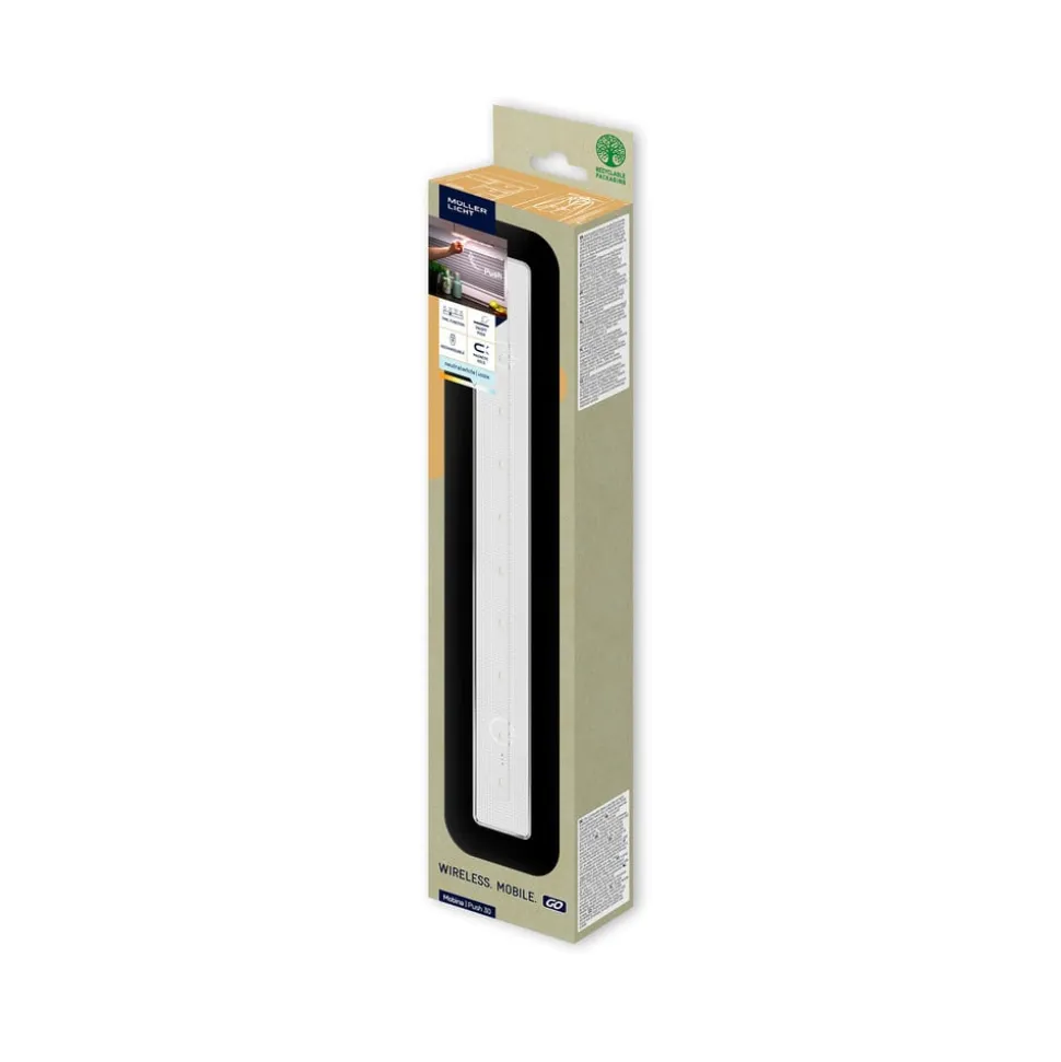 Mobina Push 30 LED-møbellampe med batteri, sort