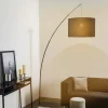Moby Black gulvlampe med tekstilskærm