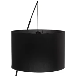 Moby Black gulvlampe med tekstilskærm