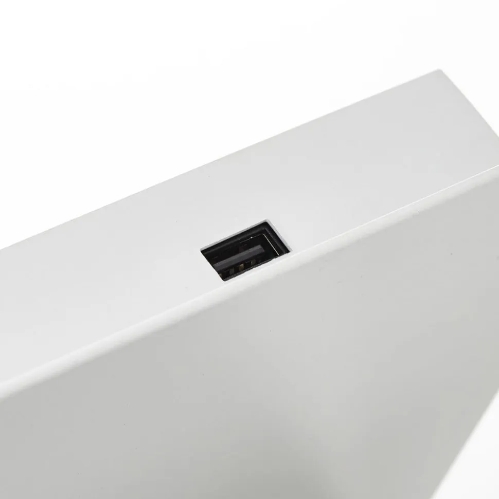 Moderne LED væglampe Suau med USB ladestik