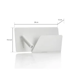 Moderne LED væglampe Suau med USB ladestik