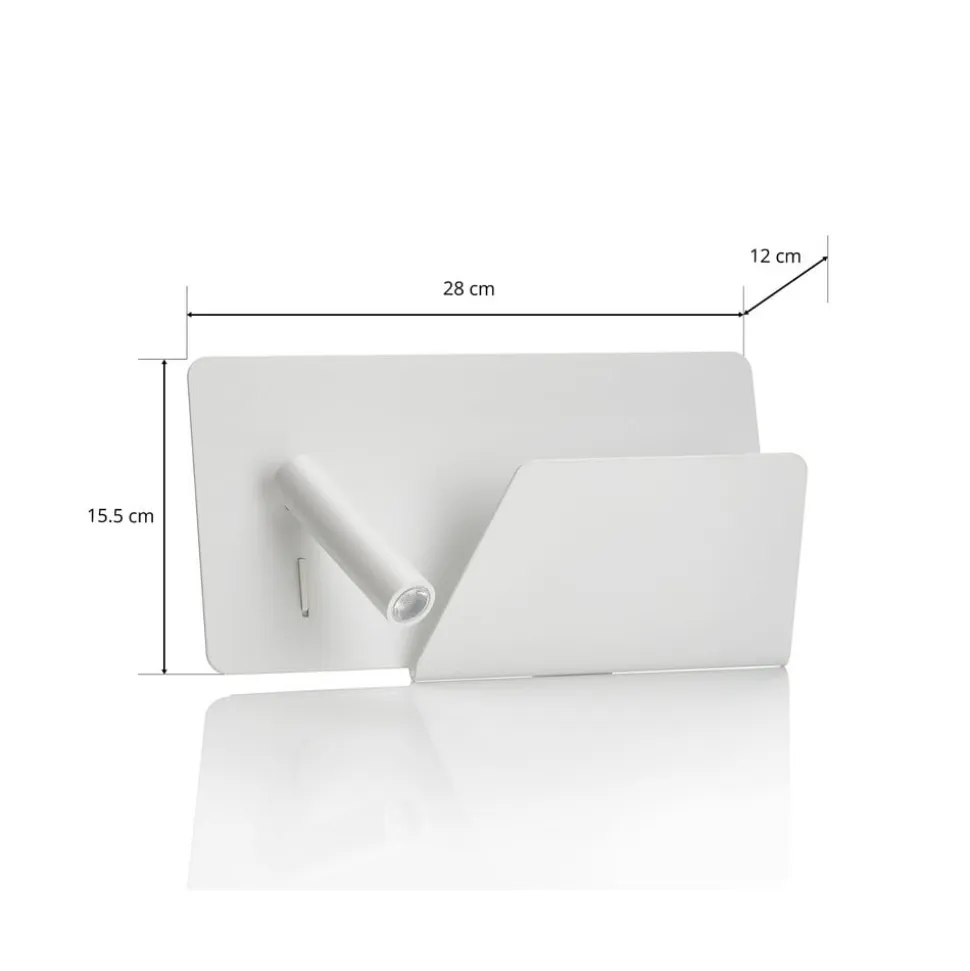 Moderne LED væglampe Suau med USB ladestik