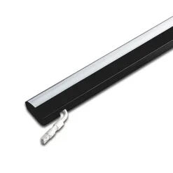 ModuLite F LED-underskabsbelysning, sort, 45 cm, 3.000 K, aluminium