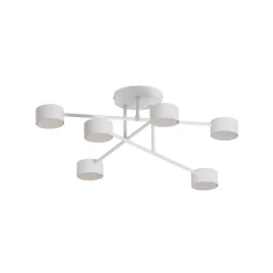 Modus 6 loftlampe, stål, 6 lyskilder, GX53, hvid