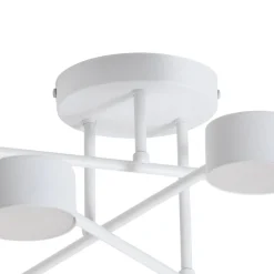Modus 6 loftlampe, stål, 6 lyskilder, GX53, hvid