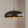 Mogano-pendel med metalskærm, sort