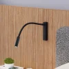 Molto Luce Arok LED-væglampe, sort, aluminium, fremspring 49 cm