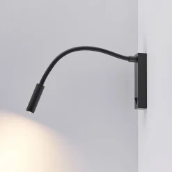 Molto Luce Arok LED-væglampe, sort, aluminium, fremspring 49 cm