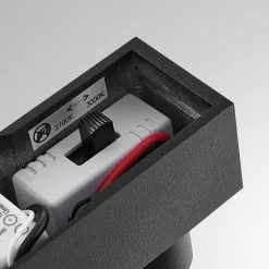 Molto Luce Arok LED-væglampe, sort, aluminium, fremspring 49 cm