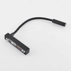 Molto Luce Arok LED-væglampe, sort, aluminium, fremspring 49 cm
