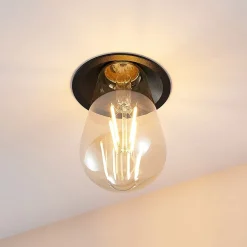 Molto Luce LED indbygningslampe Willi 68R, sort, aluminium, E27