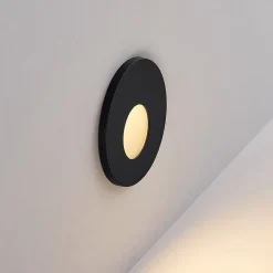 Molto Luce LED indbygningslampe Wall 68R RD, aluminium, sort, CCT