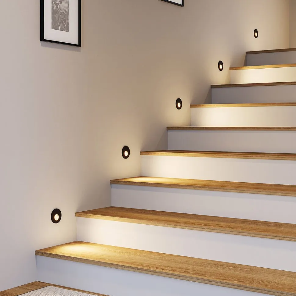 Molto Luce LED indbygningslampe Wall 68R RD, aluminium, sort, CCT