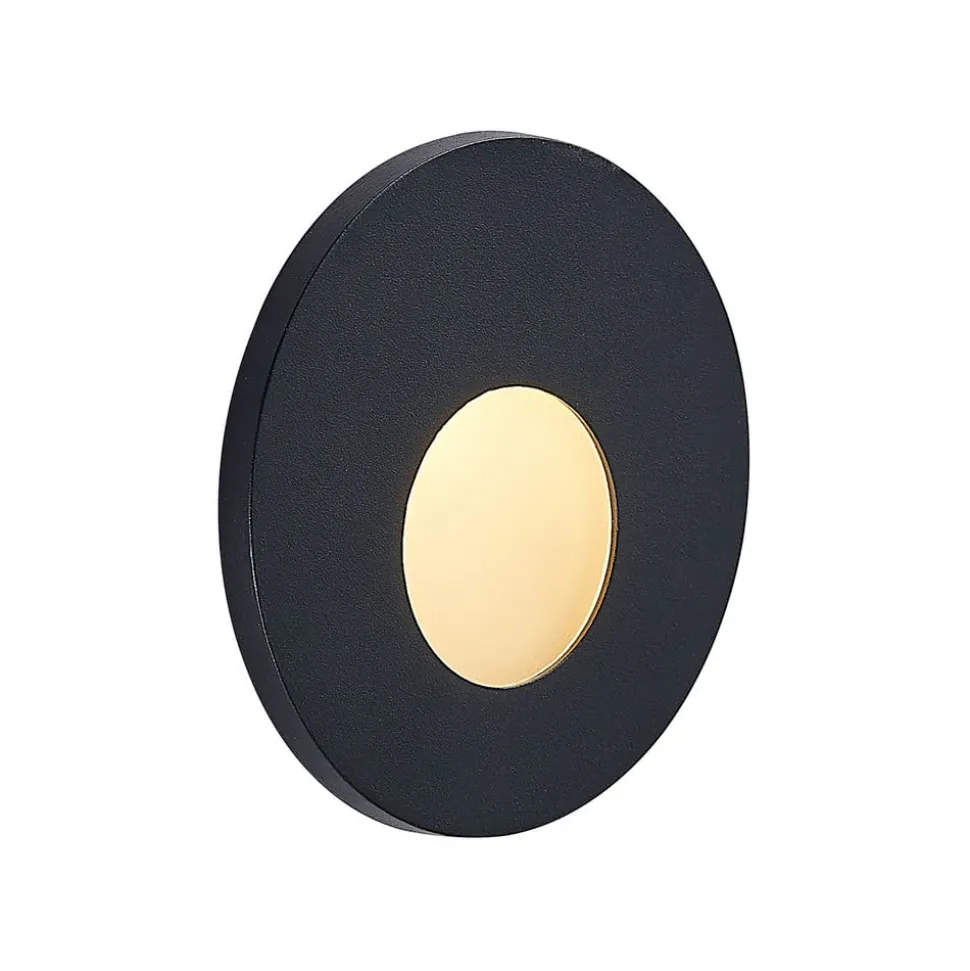 Molto Luce LED indbygningslampe Wall 68R RD, aluminium, sort, CCT