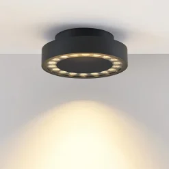 Molto Luce udendørs loftlampe Nona, Ø 18,2 cm, antracit