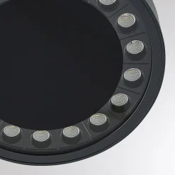 Molto Luce udendørs loftlampe Nona, Ø 18,2 cm, antracit