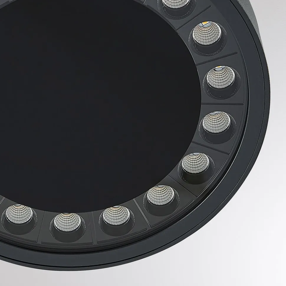 Molto Luce udendørs loftlampe Nona, Ø 18,2 cm, antracit