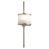 Mona LED-væglampe, IP44, højde 55,9 cm, fortinnet