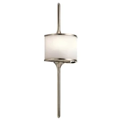 Mona LED-væglampe, IP44, højde 55,9 cm, fortinnet