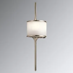 Mona LED-væglampe, IP44, højde 55,9 cm, fortinnet