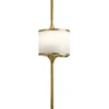Mona LED-væglampe IP44 højde 55,9cm natur messing
