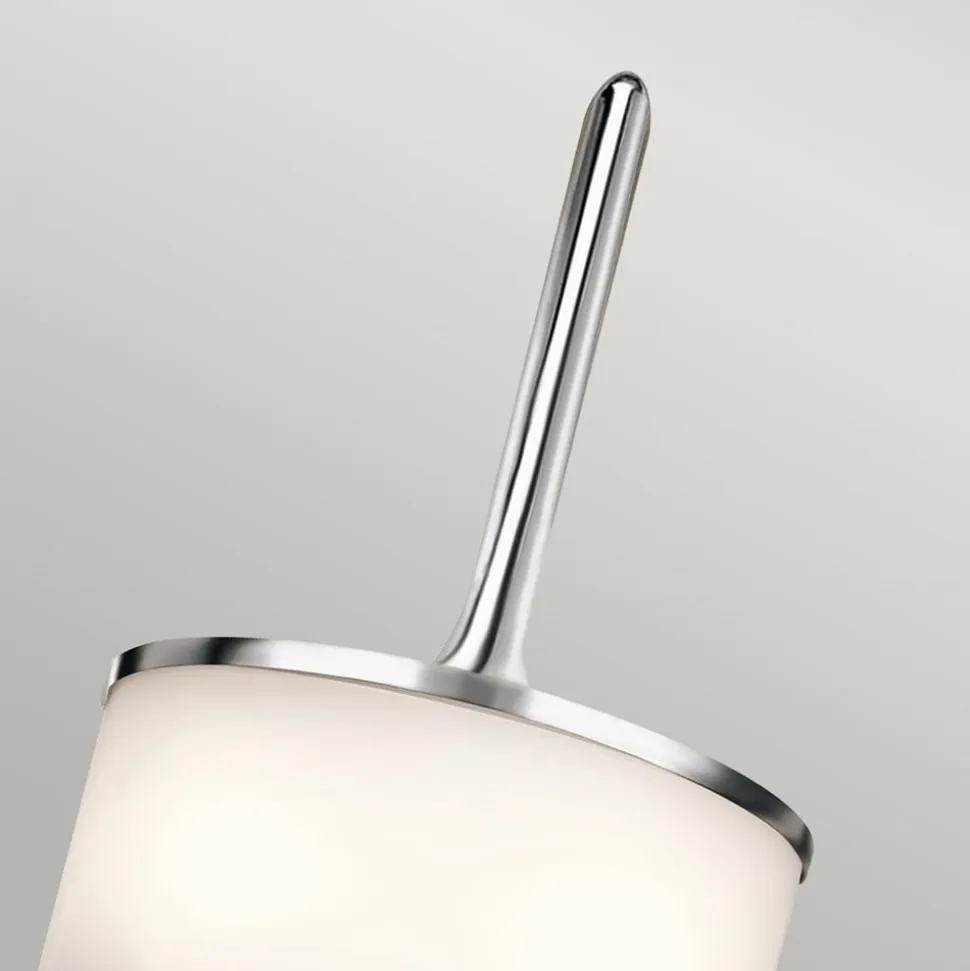 Mona LED-væglampe IP44 højde 55,9cm, poleret krom