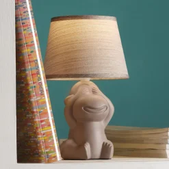 Monkey bordlampe, brun, keramik, 28 cm høj, E14