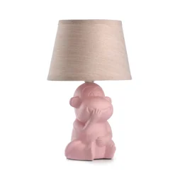 Monkey bordlampe, pink, keramik, 28 cm høj, E14