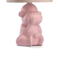 Monkey bordlampe, pink, keramik, 28 cm høj, E14