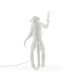 Monkey Lamp deko LED-bordlampe, hvid, stående