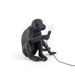 Monkey Lamp deko LED-terrasselampe, siddende, sort