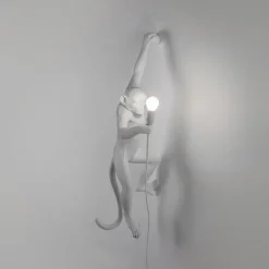 Monkey Lamp deko LED-væglampe, hvid, venstre