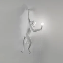 Monkey Lamp deko LED-væglampe, hvid, venstre