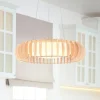 Monte LED hængelampe, Ø 60 cm, lyst træ, træ, CCT