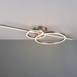 Montilla LED-loftlampe 3 lyskilder fjernbet nikkel