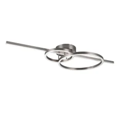 Montilla LED-loftlampe 3 lyskilder fjernbet nikkel