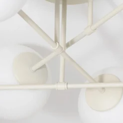Moon loftlampe, 87 cm, 6 lyskilder, sandfarvet, glas, E27
