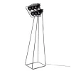 Multilamp gulvlampe, 6 lyskilder, sort