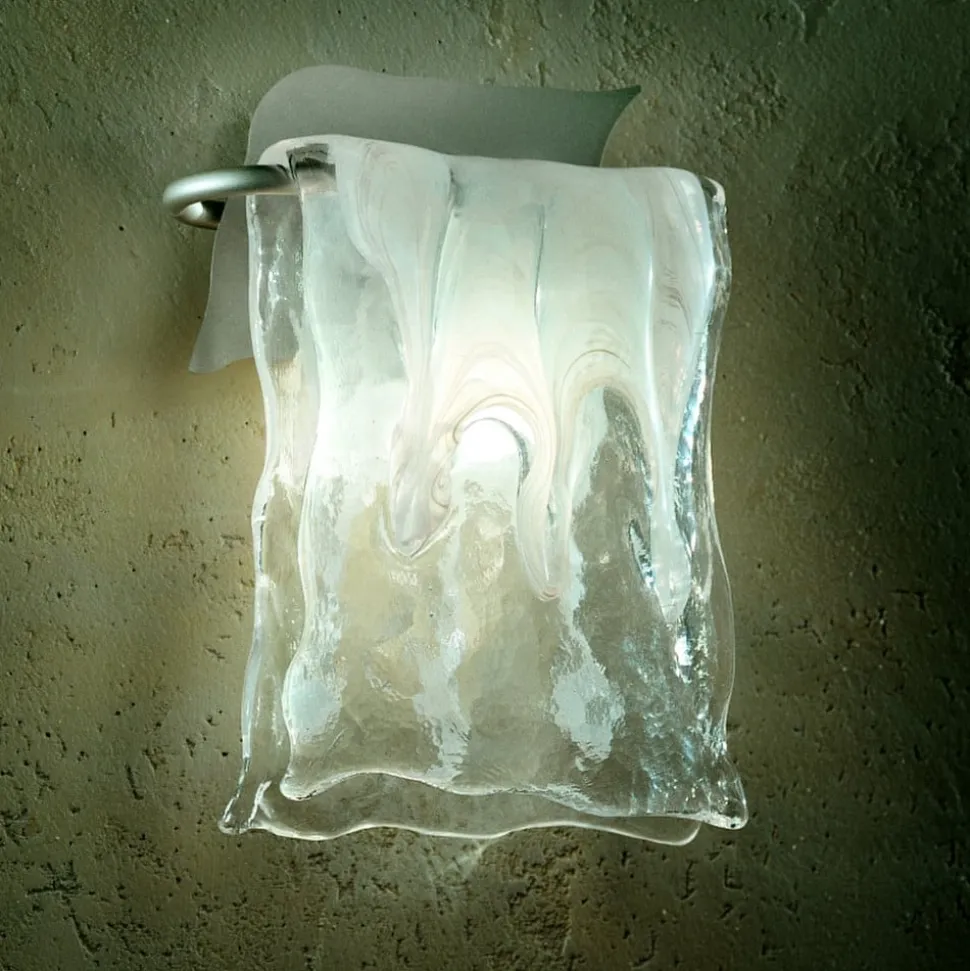 MURANO væglampen i aluminium/glas