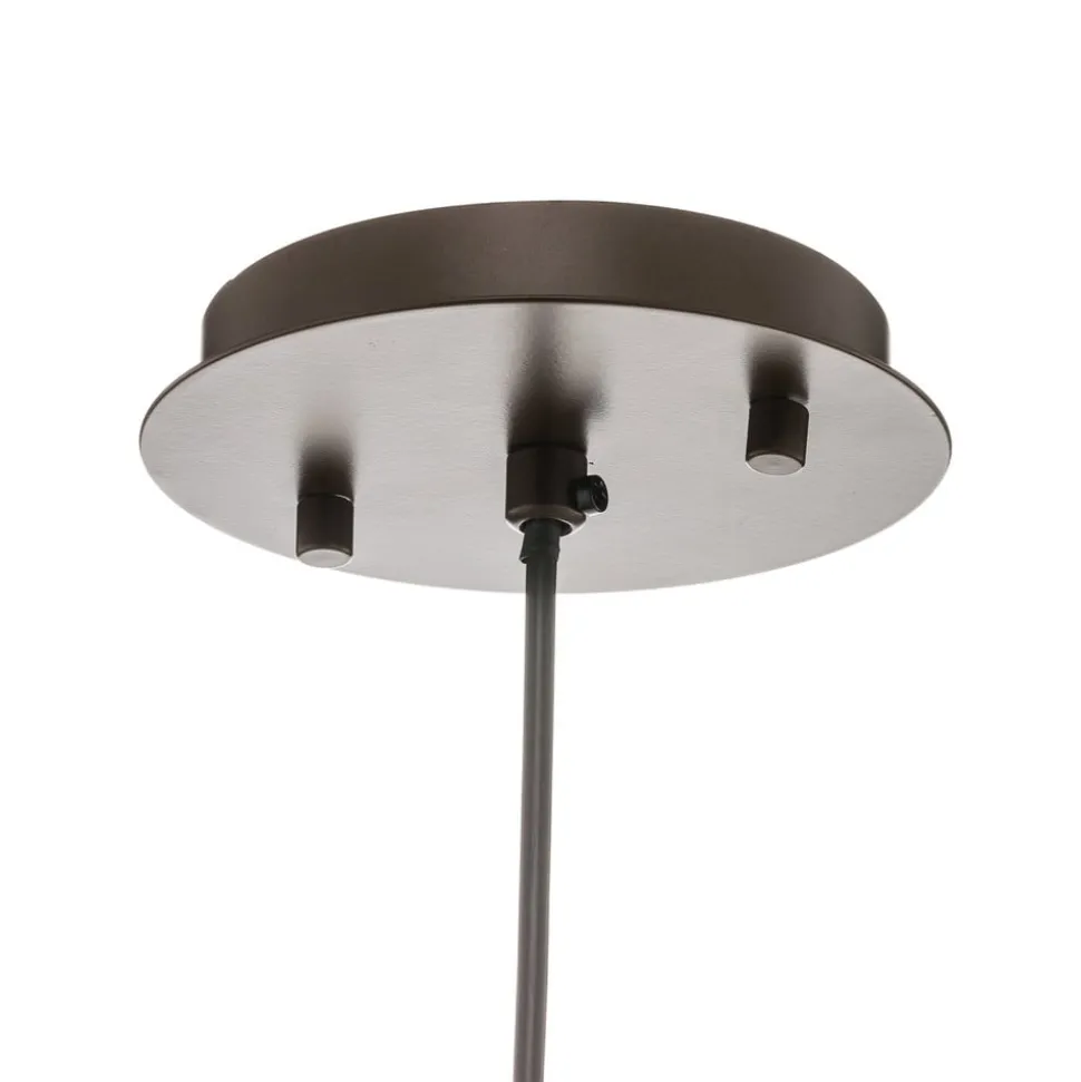 Narisa LED-pendel Ø 18 cm rosaguld/brun