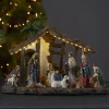 Nativity LED-dekorationslampe, batteridrift, 37 cm