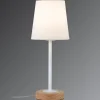 Naturligt designet tekstil bordlampe Stellan