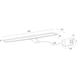 Nayra - hvid LED-spejllampe