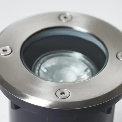Nedgravningslampe Itch, Ø 11 cm, stål, metal