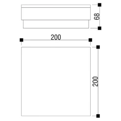 Nedgravningslampe Tabit, 20 x 20 cm, gangbar