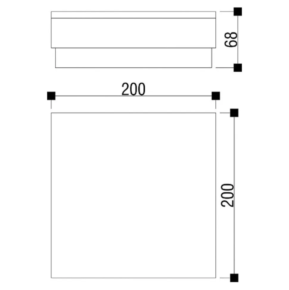 Nedgravningslampe Tabit, 20 x 20 cm, gangbar