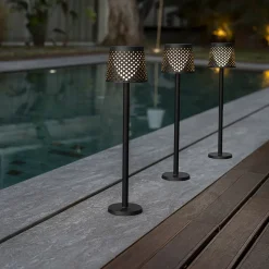 Newgarden Greta LED-solcellelampe, sort
