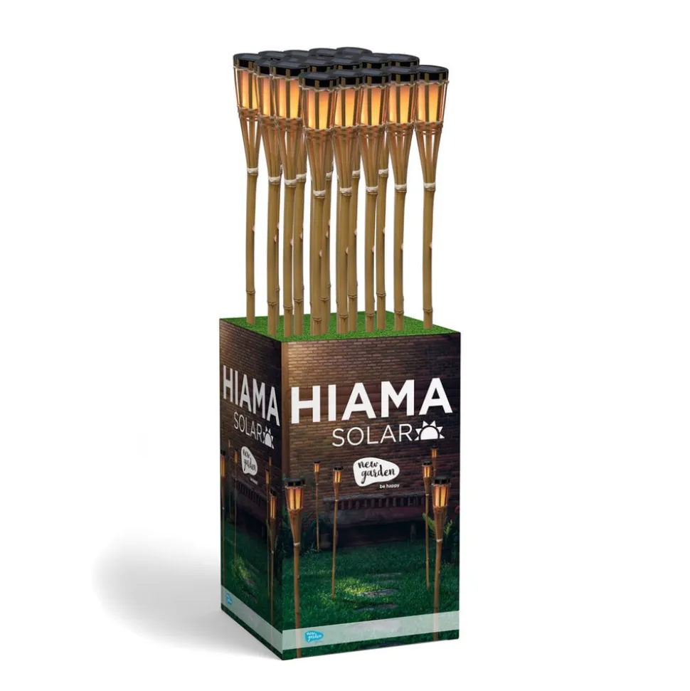 Newgarden Hiama LED solcelle-havelampe lavet af bambus