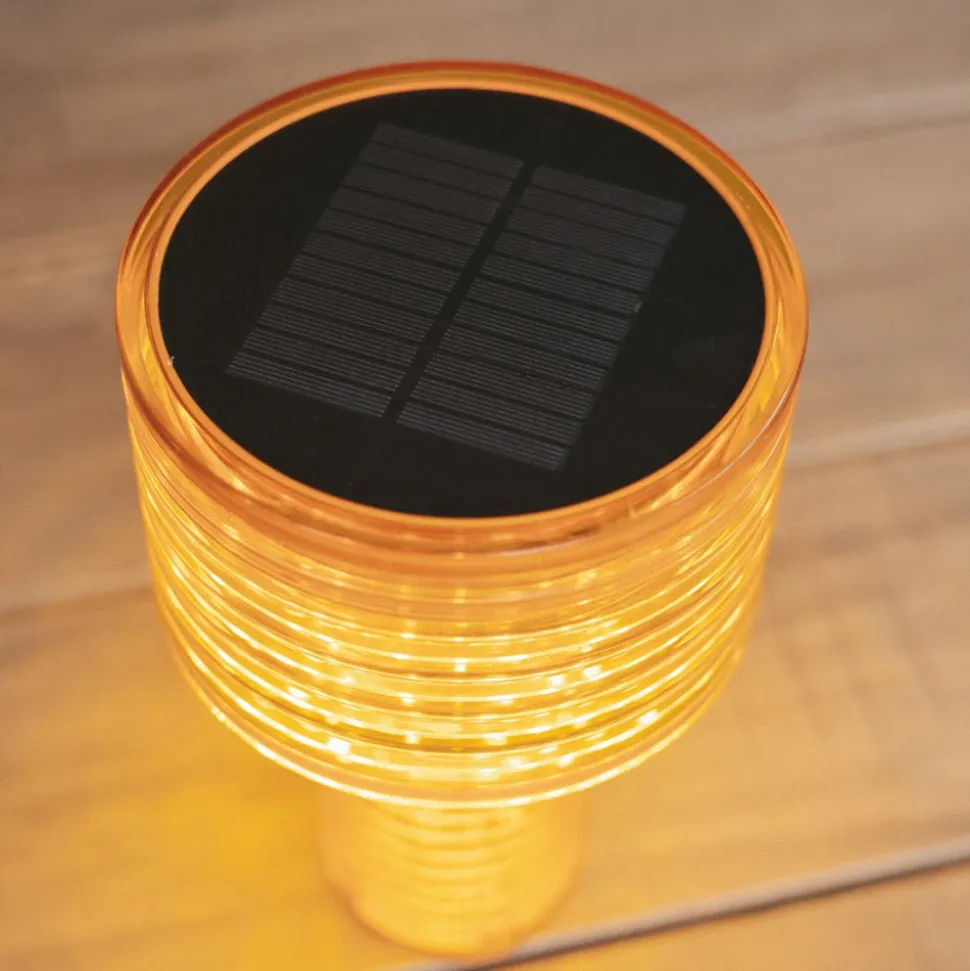 Newgarden LED-solcellelampe Ambar, orange, PMMA, IP44